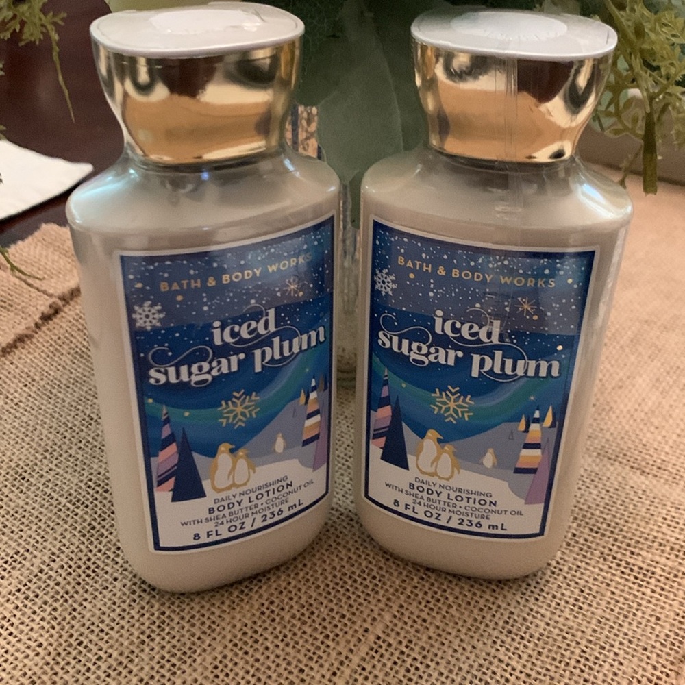 Bath and Body Works Iced Sugar Plum Body Lotion Bundle
